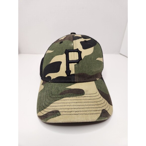 Pittsburgh Pirates Hat Cap Strap Back MLB Baseball Camo Trucker Vented Mesh - Picture 1 of 5